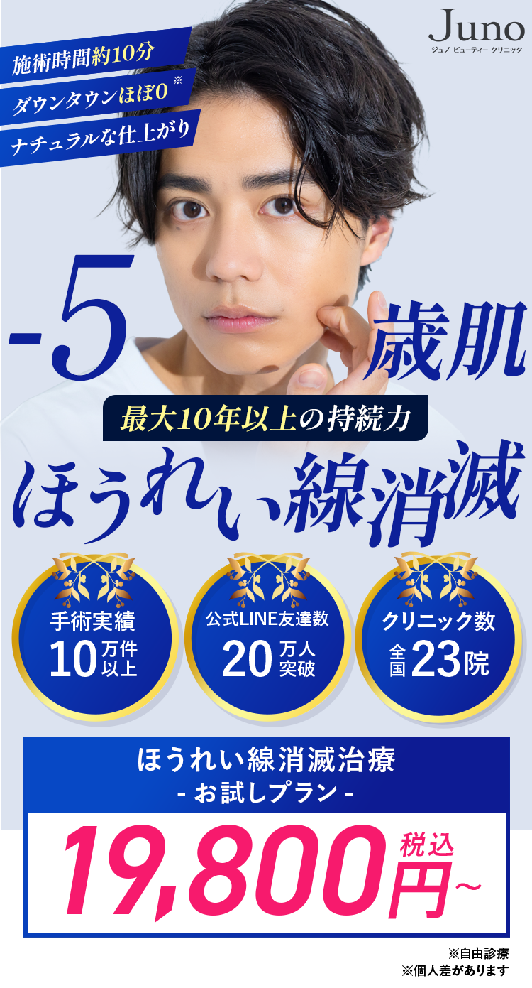 -5歳肌！半永久的効果が目指せるほうれい線消滅治療 渋谷院限定キャンペーン 19,800円(税込)〜